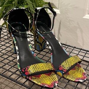 Madden Girl Multicolor Strappy Heels